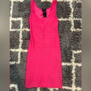 Hot pink backless BEBE dress